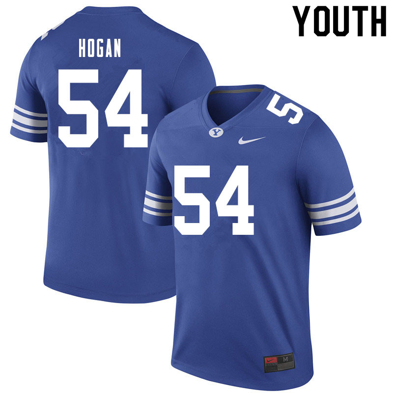 Youth #54 Britton Hogan BYU Cougars College Football Jerseys Sale-Royal